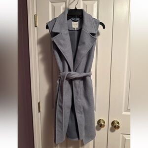 Chic Sleeveless Blue Belted Dress